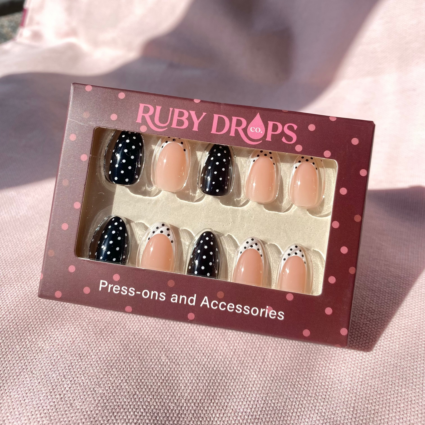Midnight Polka Press-On Nails