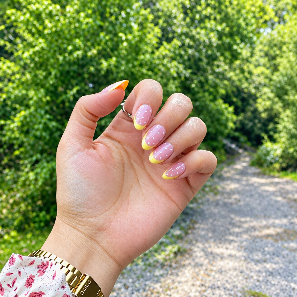 Lemon Bloom French Press-On Nails