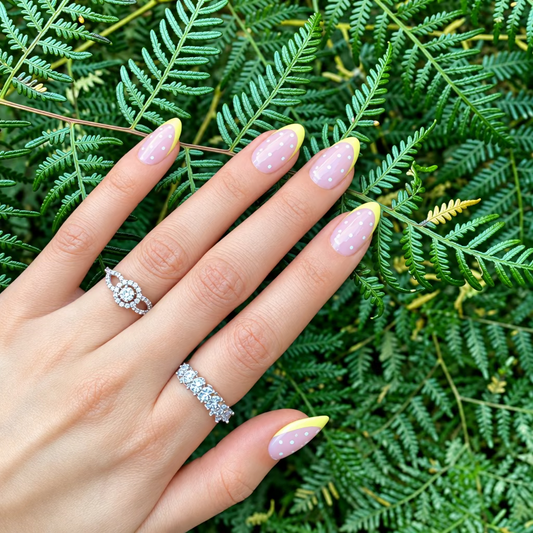 Lemon Bloom French Press-On Nails