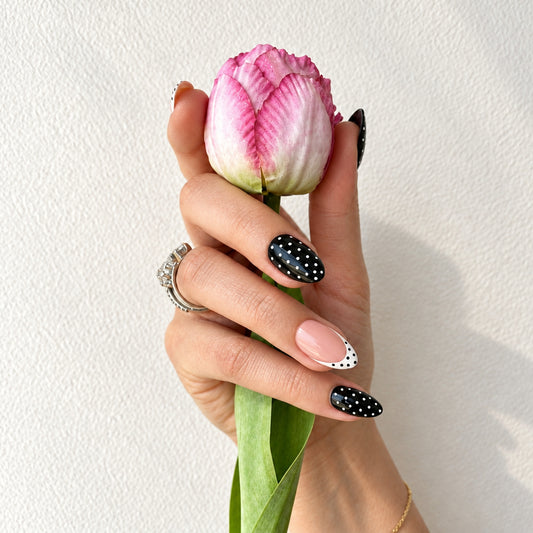 Midnight Polka Press-On Nails